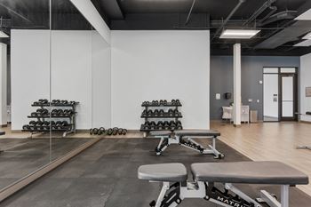 Gym with mirror